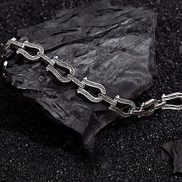 Sterling Silver Horseshoe engraved Bracelet HorseBit Snaffle Bit D Ring Stirrup - Picture 4 of 4